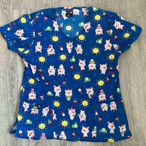 2/$20 Piggy Scrub Top